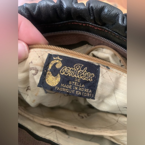 Vintage COMTESSE Black Leather Kiss-Lock Frame Bag - Picture 3 of 8